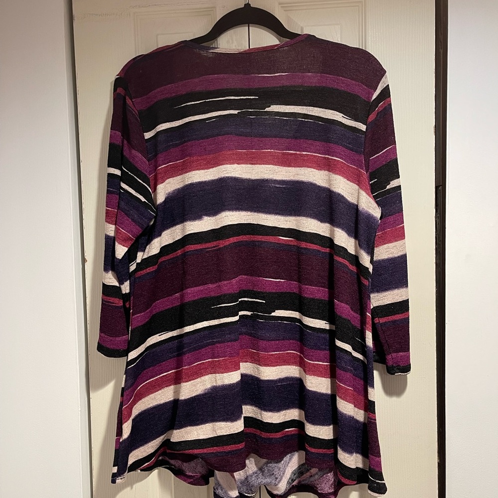 Ny Collection Multi-Color Flare Blouse Size Xl. - image 8